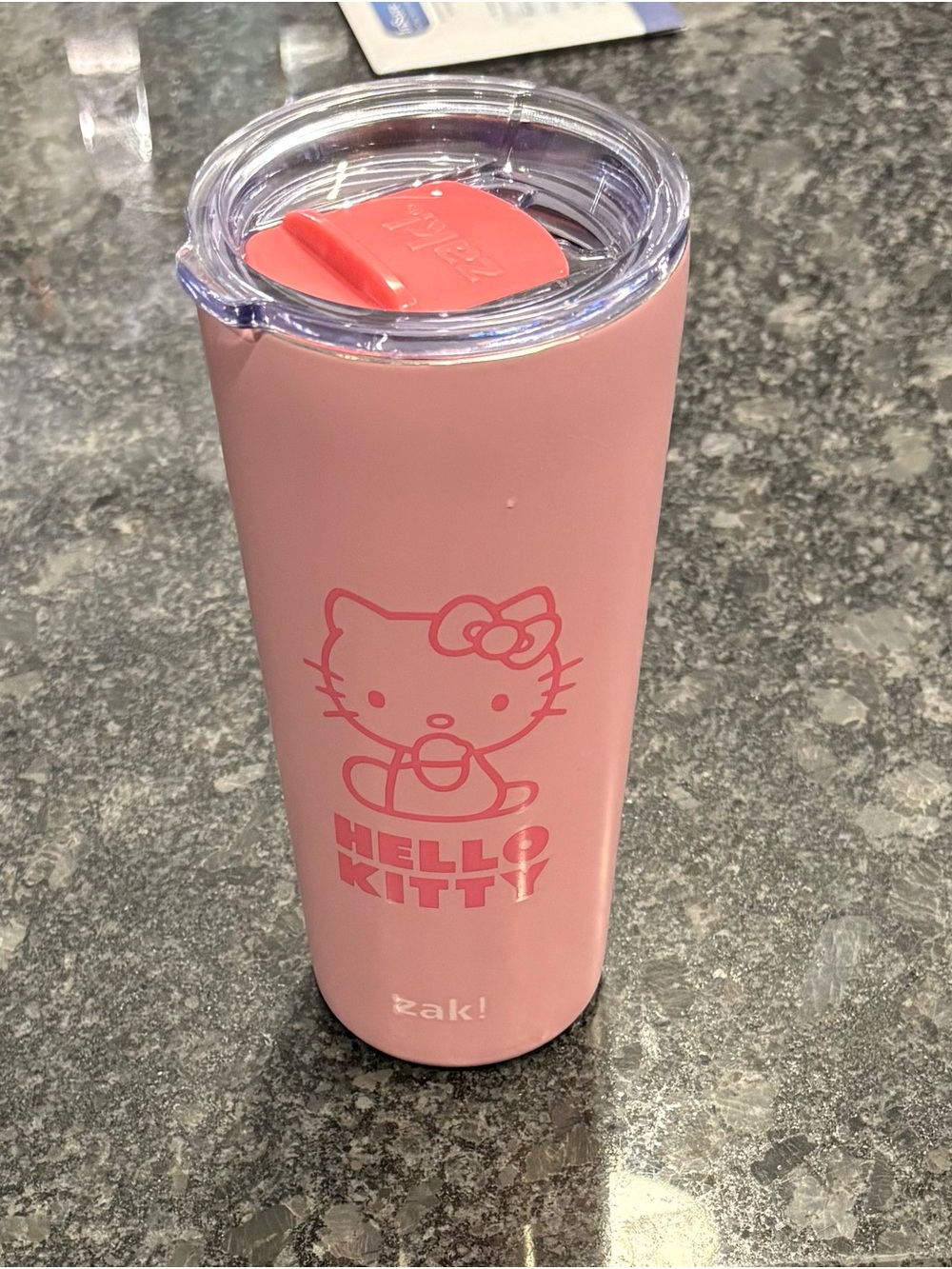 Hello Kitty Pink Stainless Travel Tumbler with Lid 20oz Zak!